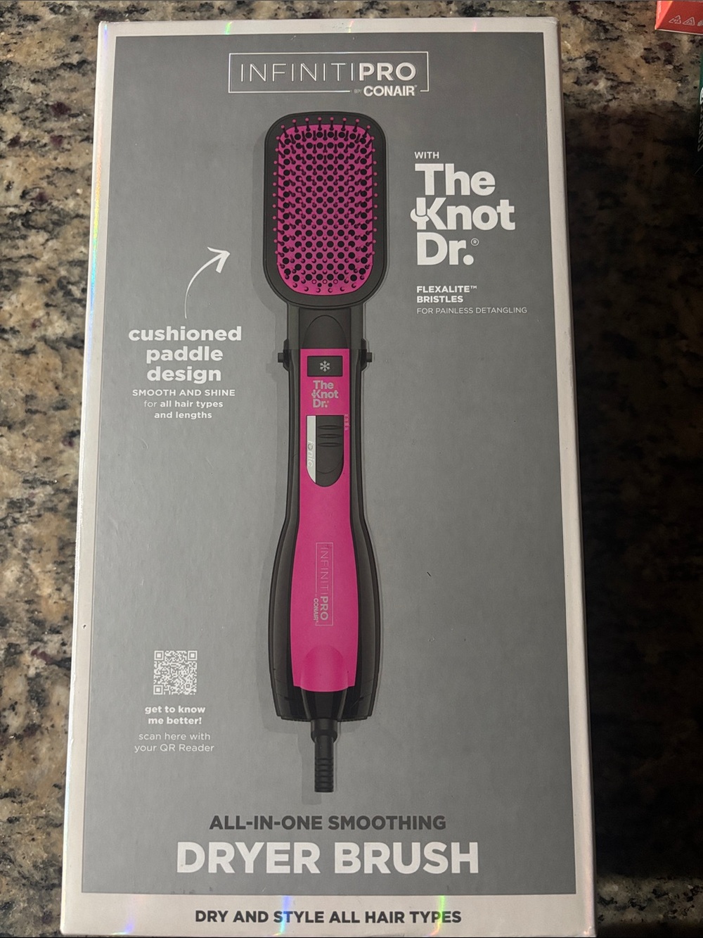 InfinitiPRO by Conair Pink All-in-One Dryer Brush